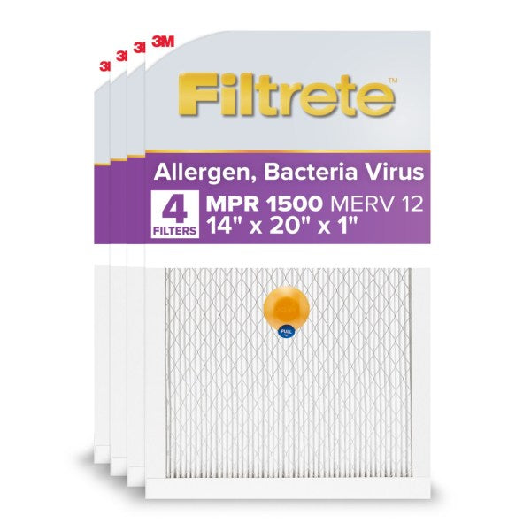 Filtrete™ Smart Air Filter 1500 MPR, 14 in x 20 in x 1 in (4 pack)