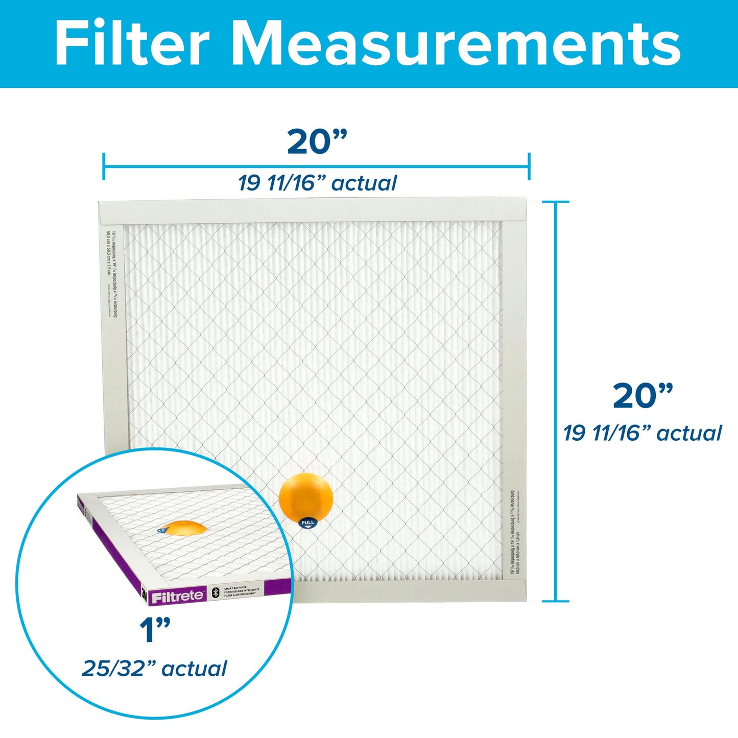 Filtrete™ Smart Air Filter 1500 MPR, 20 in x 20 in x 1 in (4 pack)