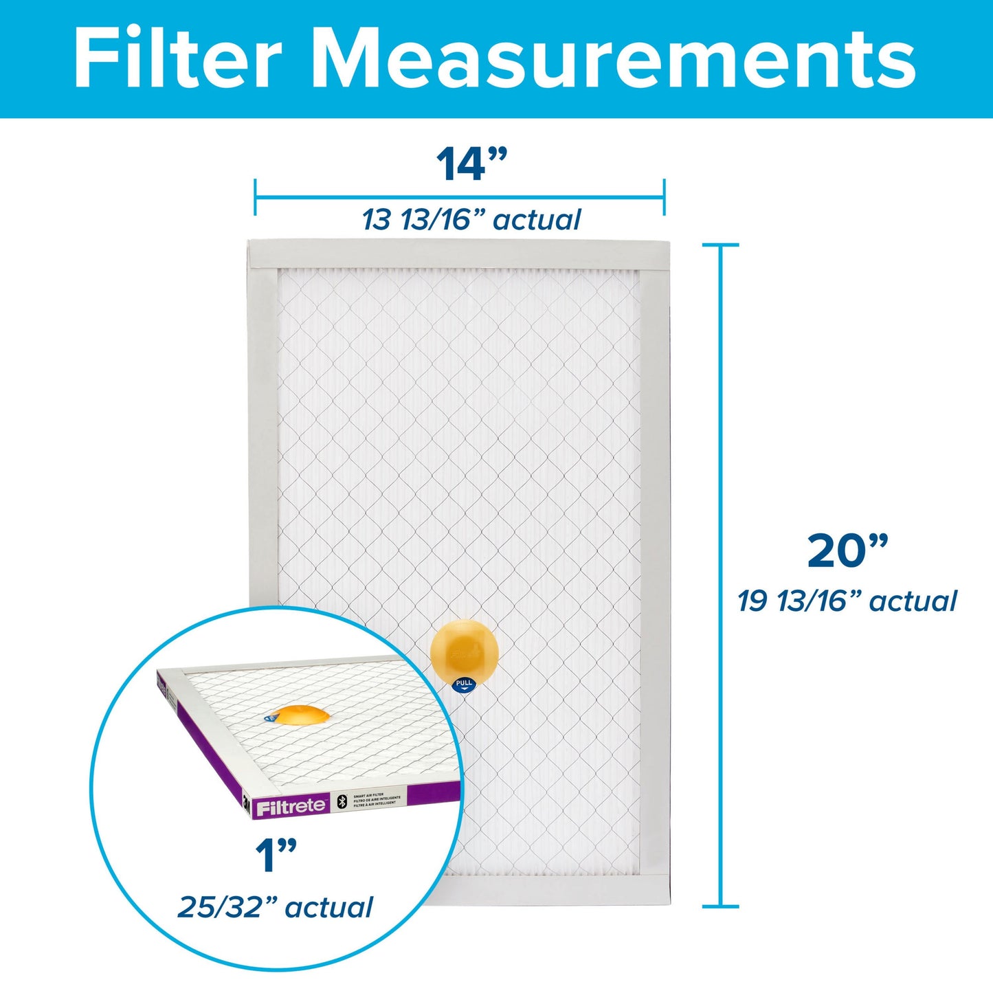 Filtrete™ Smart Air Filter 1500 MPR, 14 in x 20 in x 1 in (4 pack)