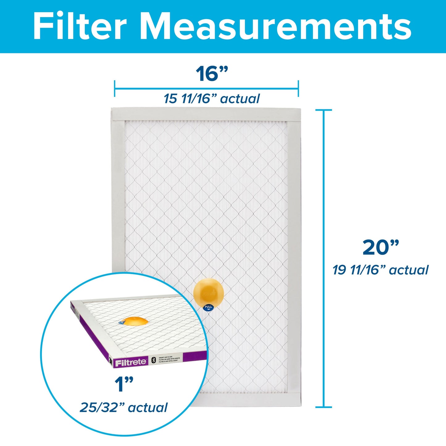 Filtrete™ Smart Air Filter 1500 MPR, 16 in x 20 in x 1 in (4 pack)