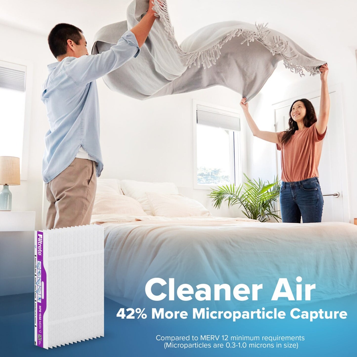 Filtrete™ Refillable Filter Refills 1550 MPR RF2001-4-2P-EC, 16 in x 25 in x 4 in (40.6 cm x 63.5 cm x 10.1 cm) 2 Filters