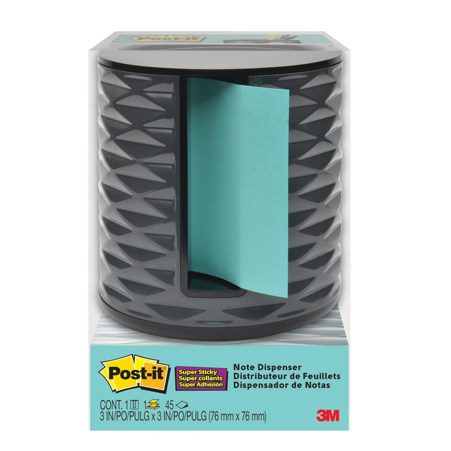 Post-it® Notes Vertical Pen-Holder Dispenser with Original Pop-Up Notes in Poptimistic