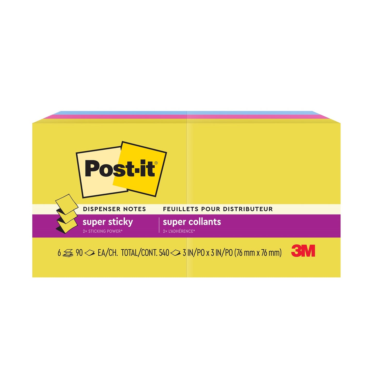 Post-it® Notes Owl Dispenser with Super Sticky Pop-Up Notes in Summer Joy