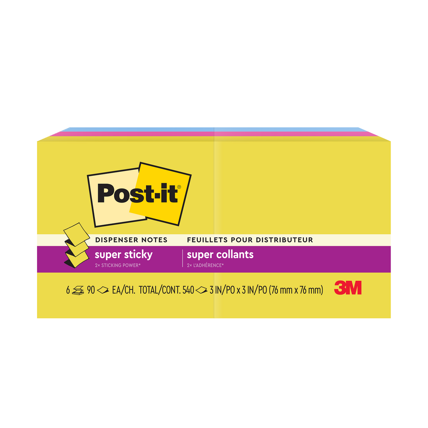 Post-it® Notes Cat Dispenser with Super Sticky Pop-Up Notes in Summer Joy