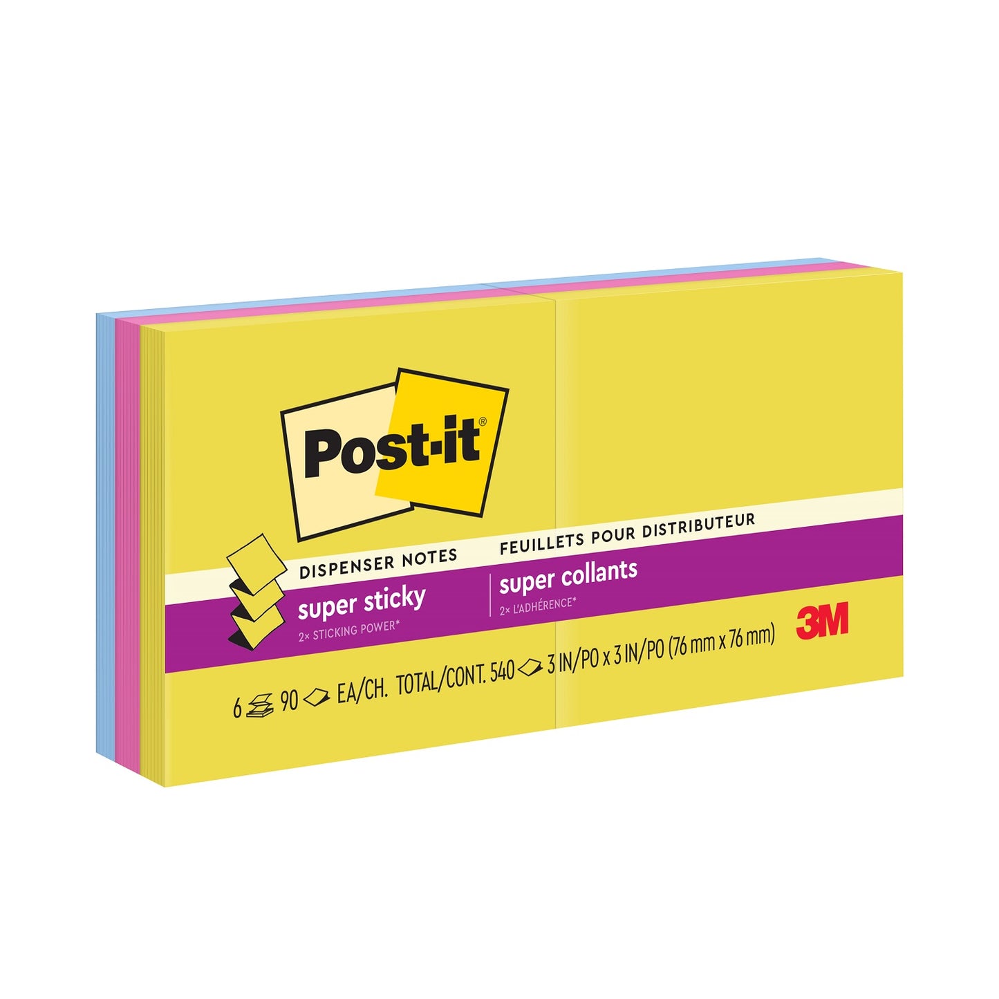 Post-it® Notes Owl Dispenser with Super Sticky Pop-Up Notes in Summer Joy