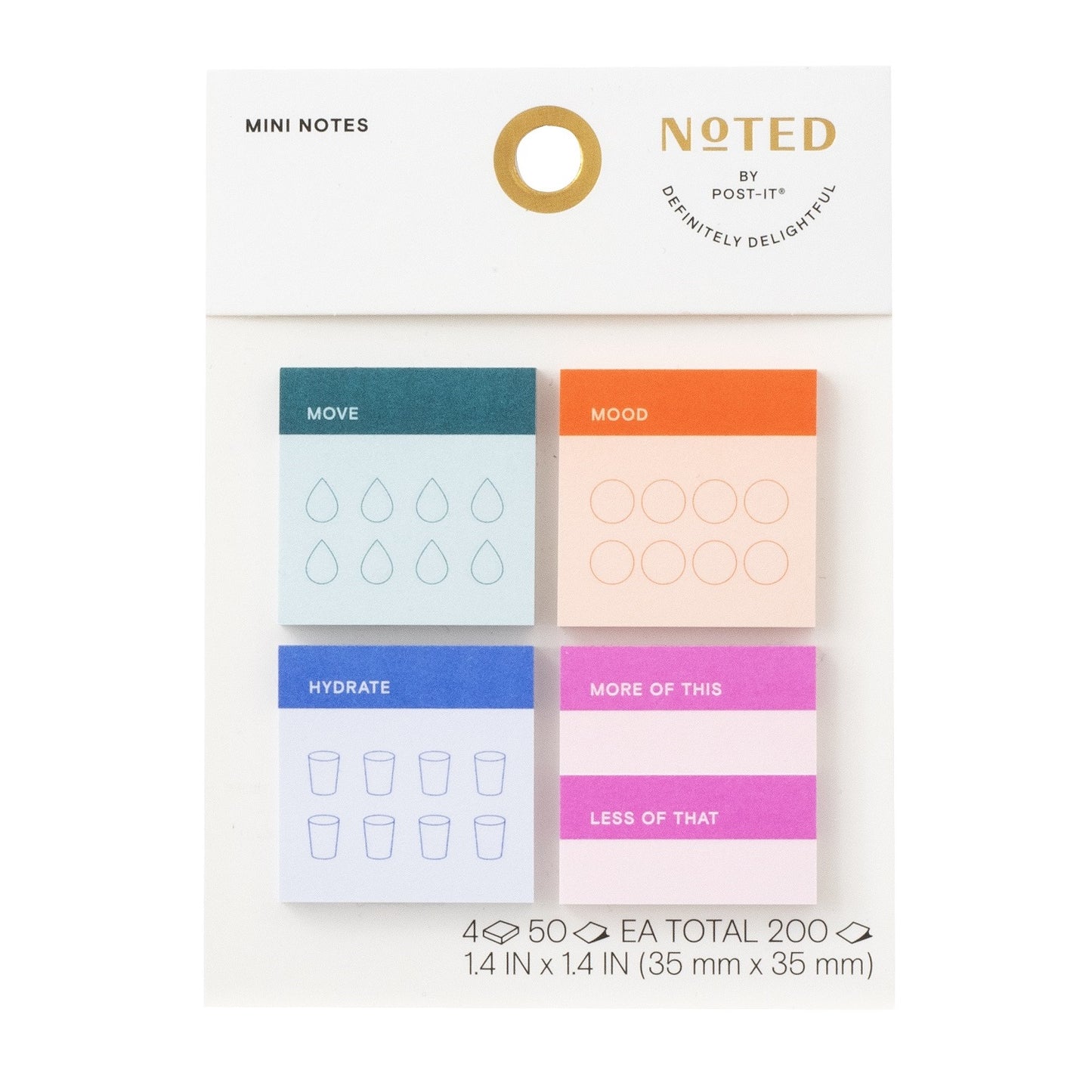 Noted by Post-it® Bundle, Mini Notes, List Notes, Pens