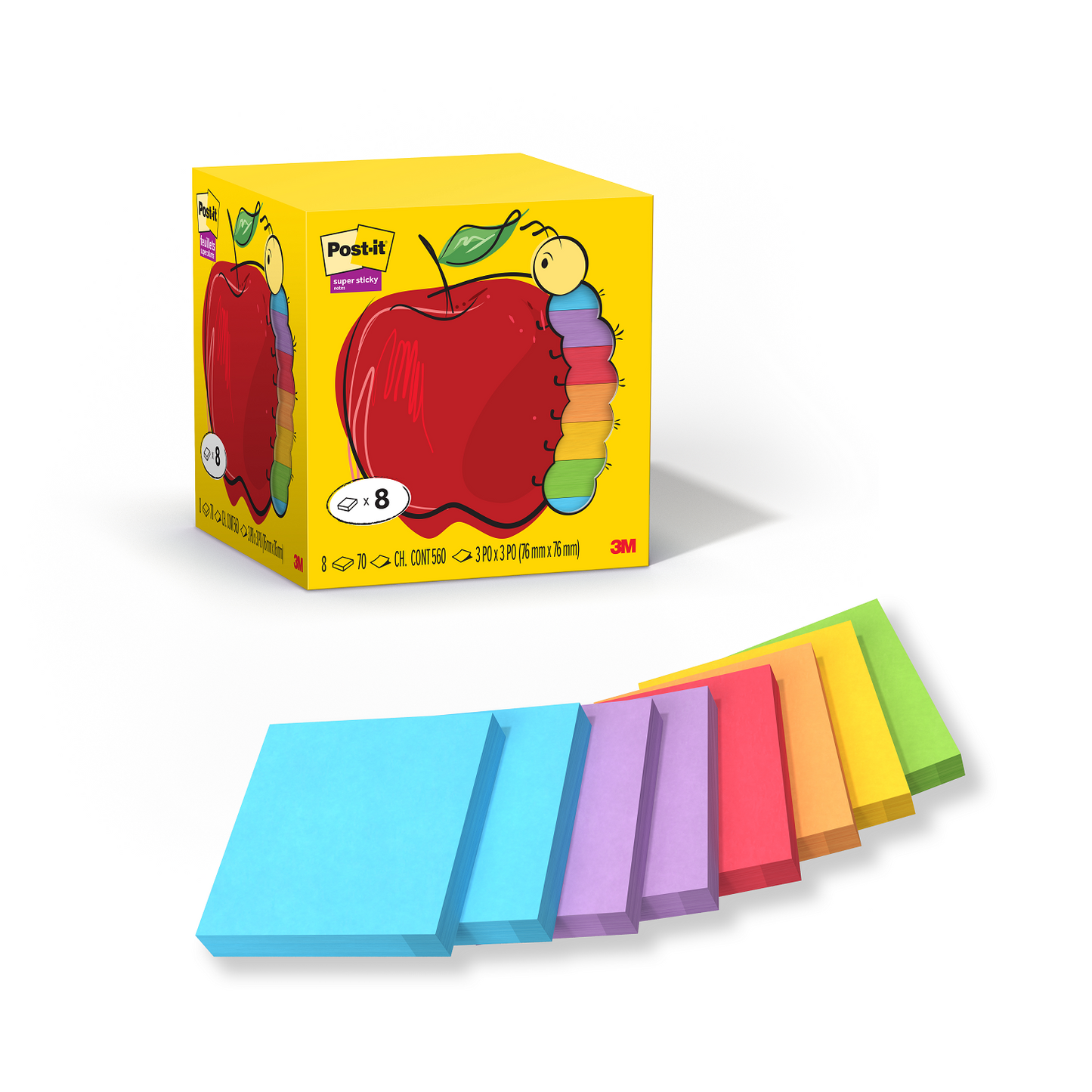 Post-it® Notes Educator's Essentials Variety Pack, 3 Note Packs and 1 Class Notes Pack