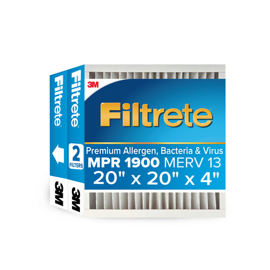 Filtrete™ MPR 1900 Electrostatic High Performance Air Filter, 20 in x 20 in x 4 in (2 pack)