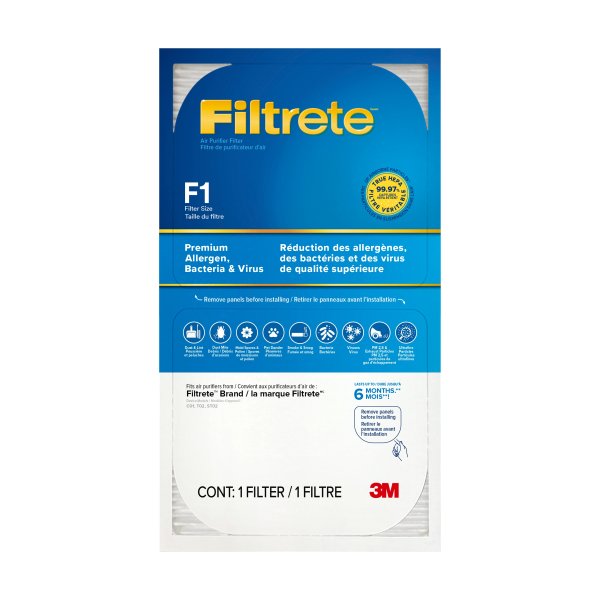 Filtrete™ Premium Allergen, Bacteria & Virus True HEPA Air Purifier Filter FAPF-F1N-2 (2 pack)
