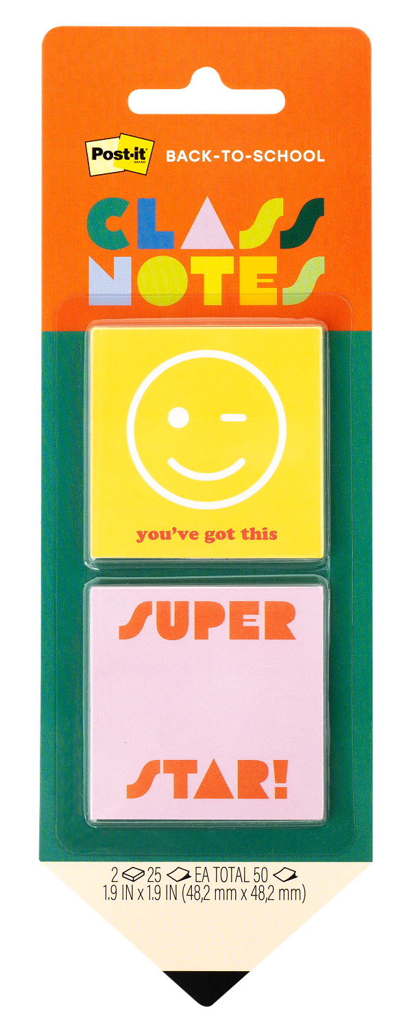 Post-it® Notes Educator's Essentials Variety Pack, 3 Note Packs and 1 Class Notes Pack