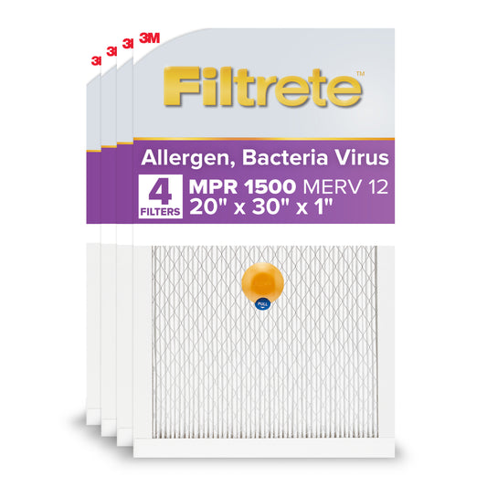 Filtrete™ Smart Air Filter 1500 MPR, 20 in x 30 in x 1 in (4 pack)