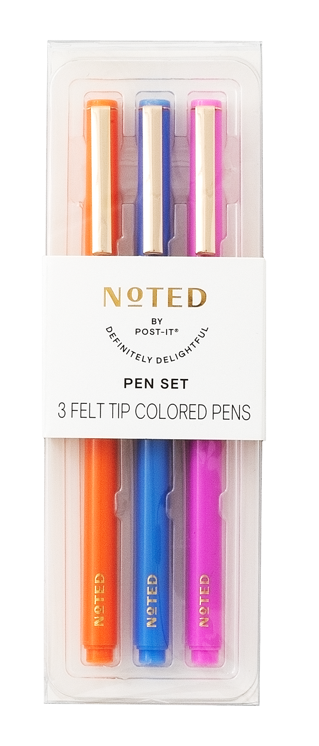 Noted by Post-it® Mixed Pack,1 Habit Tracking Notes Pack,1 Journal and 3 Pens